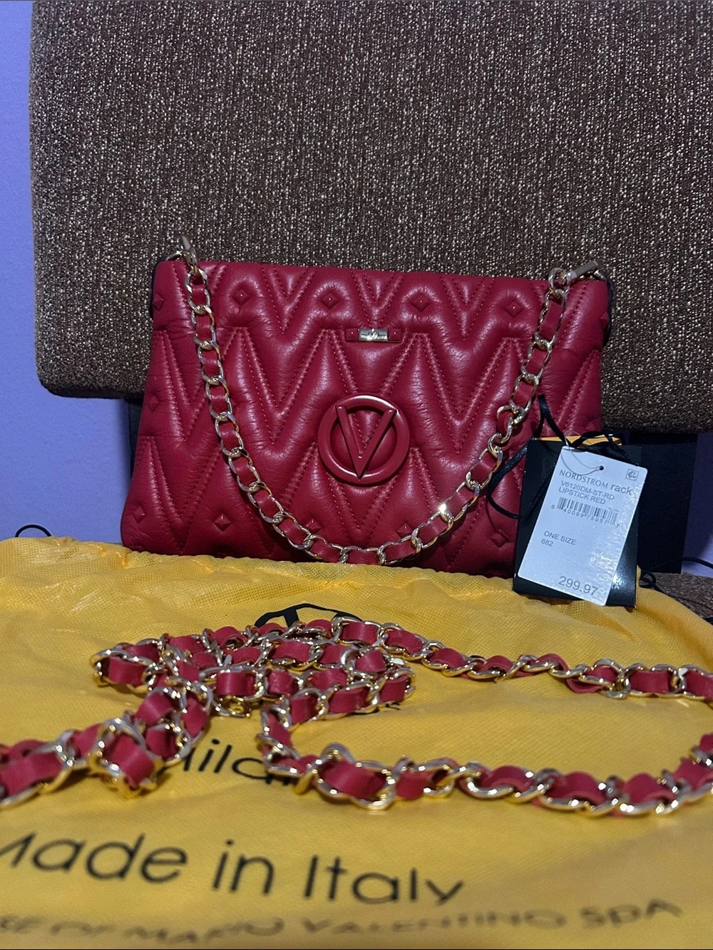 Mario Valentino quilted leather